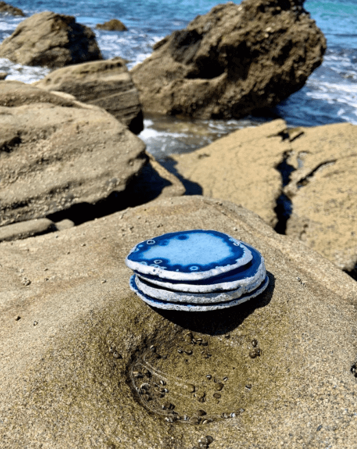 DashAlexandra Blue Agate Coaster Set - DashAlexandra
