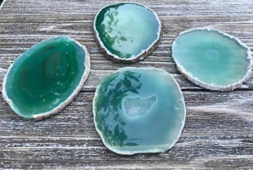 DashAlexandra Green Agate Coaster Set - DashAlexandra