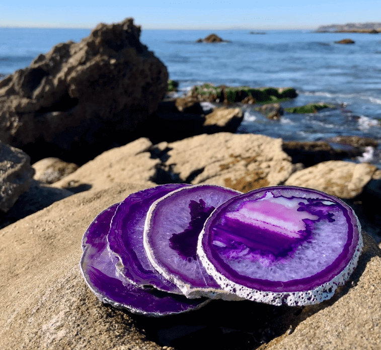 DashAlexandra Purple Agate Coaster Set - DashAlexandra